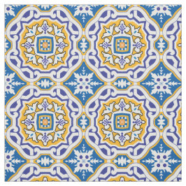Tecido 💙 Belos Azulejos azuis 004, tamanho do azulejo XX