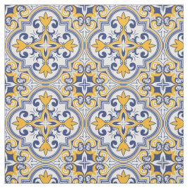 Tecido 💙 💛 Belos Azulejos azuis e amarelos 