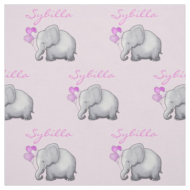 Tecido Berçário cor-de-rosa personalizado do bebé dos (Modelo)