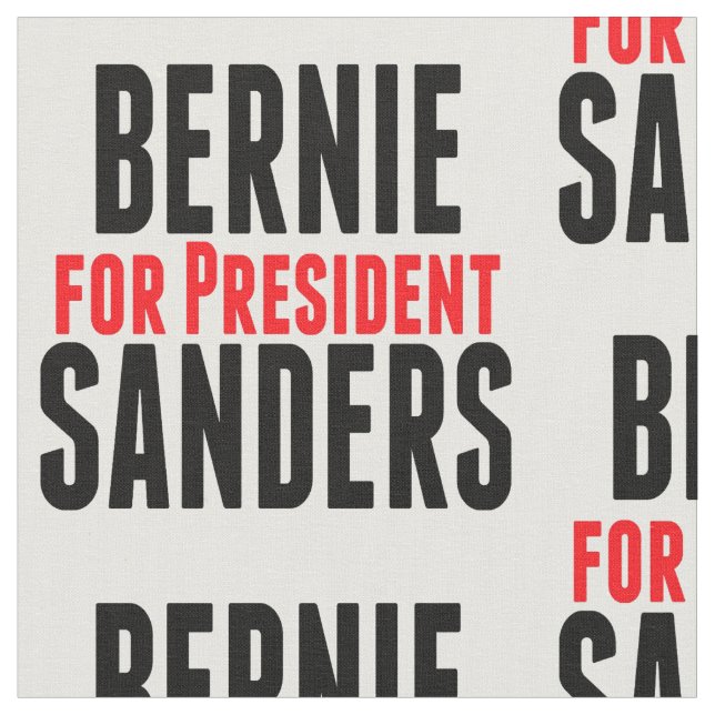 Tecido Bernie Sanders Para Presidente (Detalhe)
