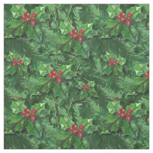 Tecido Berries de Natal com Água