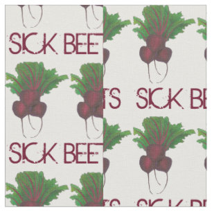 Tecido Beterraba Doente (Beats) Comida Engraçada Vegetari