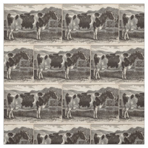 Tecido Bezerra do século XIX de Holstein do impressão