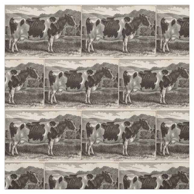 Tecido Bezerra do século XIX de Holstein do impressão (Modelo)
