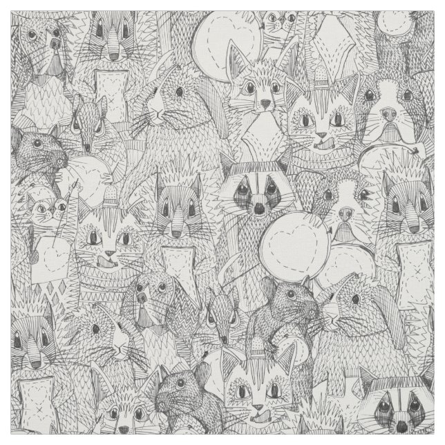 Tecido bichos transversais loucos do ponto (Modelo)