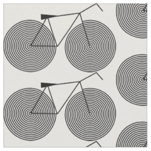Tecido bicicleta de ilusão óptica de arte mínima