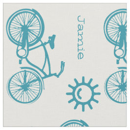 Tecido Bicicleta Solar Moderno Teal Personalizada