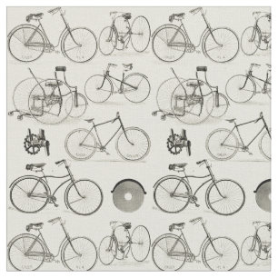 Tecido Bicicletas do vintage