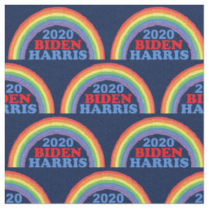 Tecido Biden Harris 2020 Rainbow