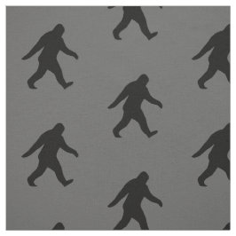 Tecido Bigfoot mostra em silhueta Squatch cinzento e