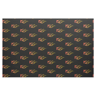 Tecido Biker Flame Orange (Biker Flame Laranja) na motoci