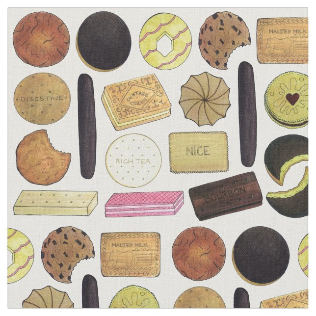 Tecido Biscoitos britânicos Pão-de-Atalho Rich Tea Digest (Detalhe)