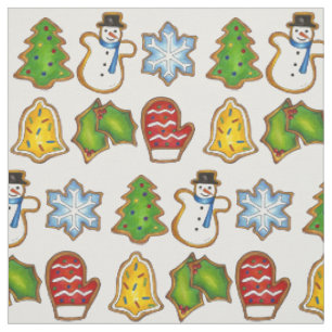 Tecido Biscoitos de Açúcar de Natal fosco Árvore de Snowm
