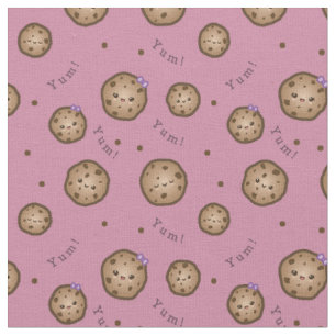 Tecido Biscoitos dos pedaços de chocolate de Kawaii