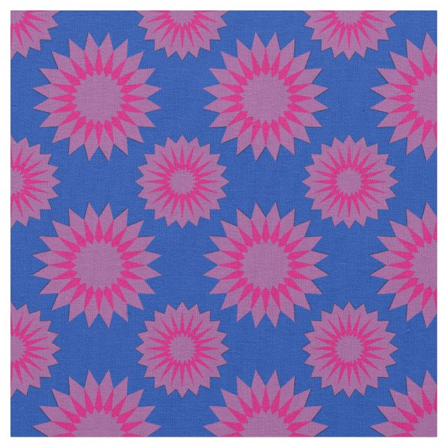 Tecido Bisexuality pride colors /blue flower pattern (Detalhe)