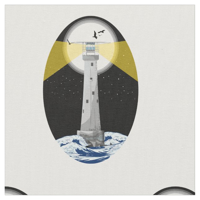 Tecido Bishop Rock Lighthouse (Detalhe)