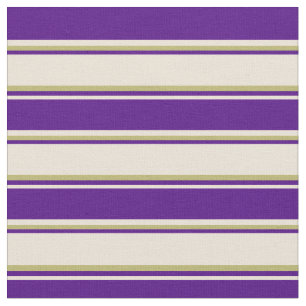 Tecido Bisque, Indigo e Khaki Escuro Padrão Striped