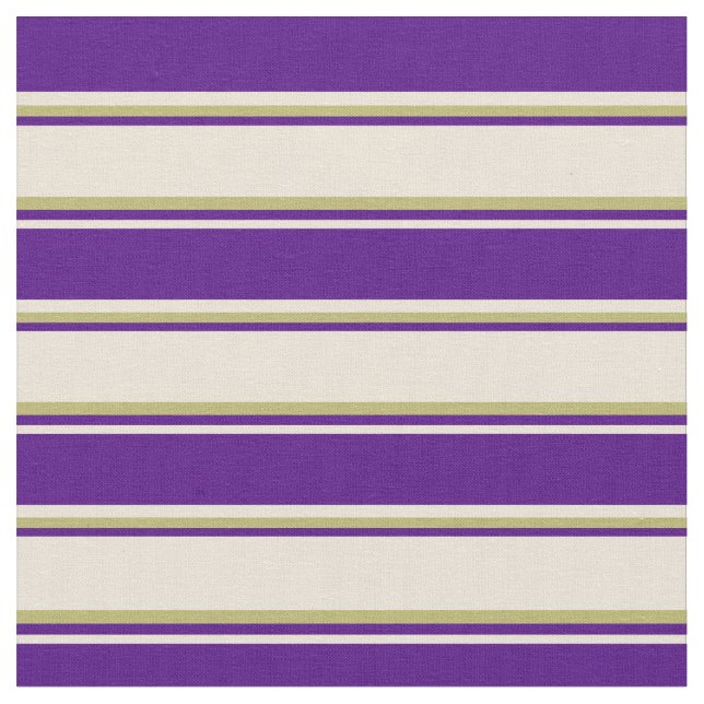 Tecido Bisque, Indigo e Khaki Escuro Padrão Striped (Detalhe)