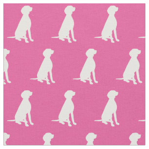 Tecido Bissla Dog Silhouette Pet Pink