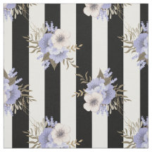 Black and White Strike com Blue e Cream Floral