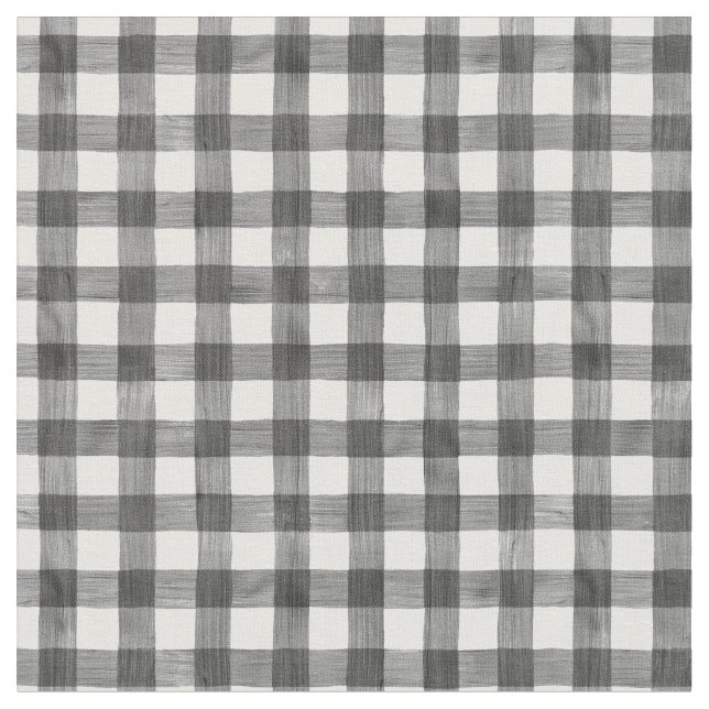 Tecido Black Watercolor Gingham (Detalhe)