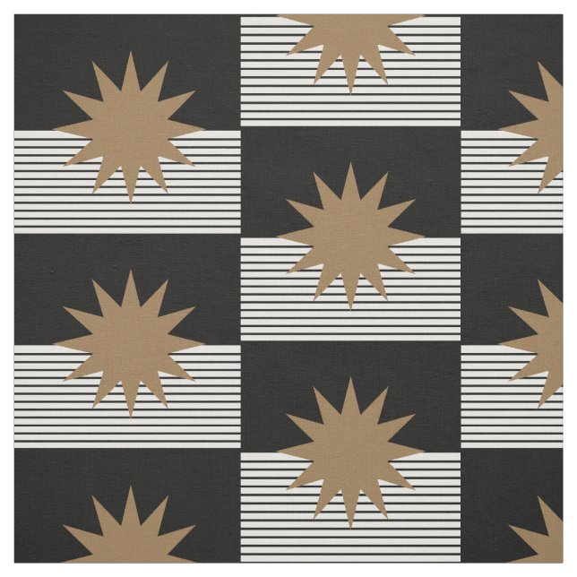 Tecido Black White Colorblock e Brown Sun (Modelo)