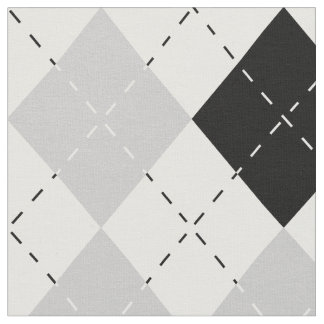 Tecido Black White e Cinza Argyle