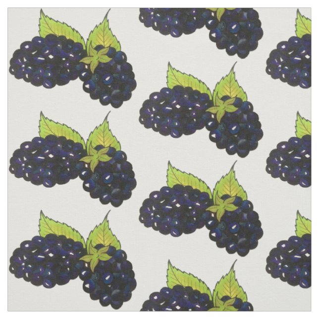 Tecido Blackberry Bush Summer Blackberry Berry (Modelo)