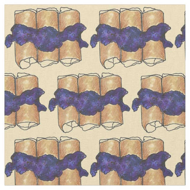 Tecido Blintz Blintz Blintzes Comida de Deli de Blueberry (Detalhe)