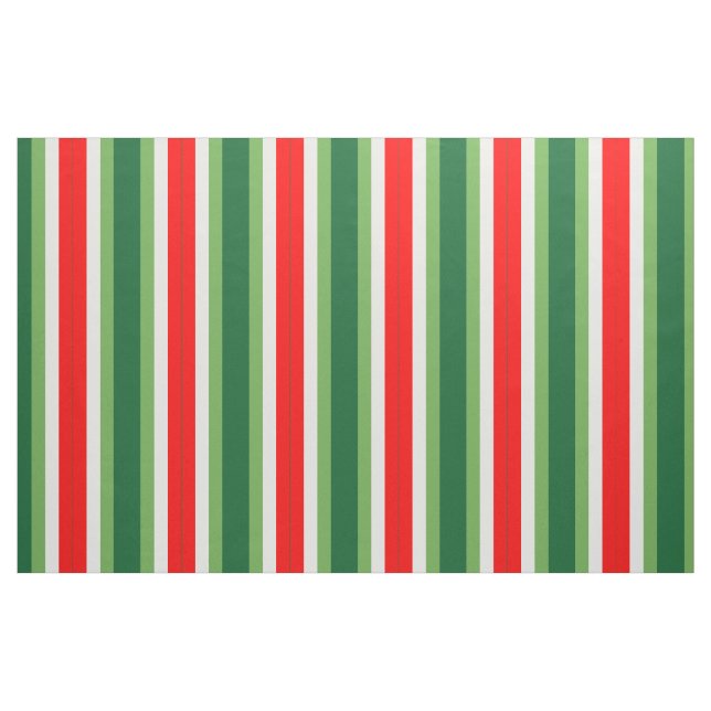 Tecido Blocos de Cor Verticais Verdes, Brancos e Vermelho (Jarda)