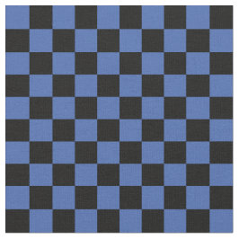 Tecido Blue & Black Checkerboard