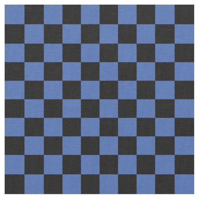 Tecido Blue & Black Checkerboard (Detalhe)