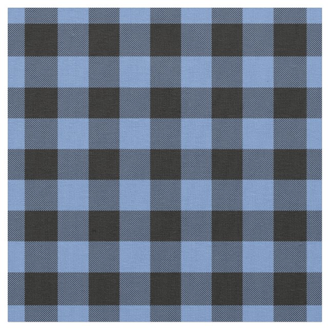 Tecido Blue & Black Gingham Plaid (Detalhe)