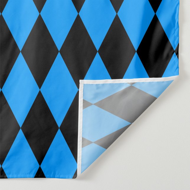Tecido Blue Black Harlequin Diamonds Checkers Design  (Criador carregado)