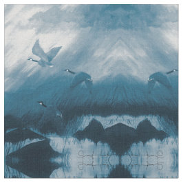 Tecido Blue Geese