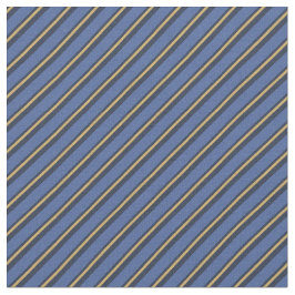 Tecido Blue & Gold Stripes