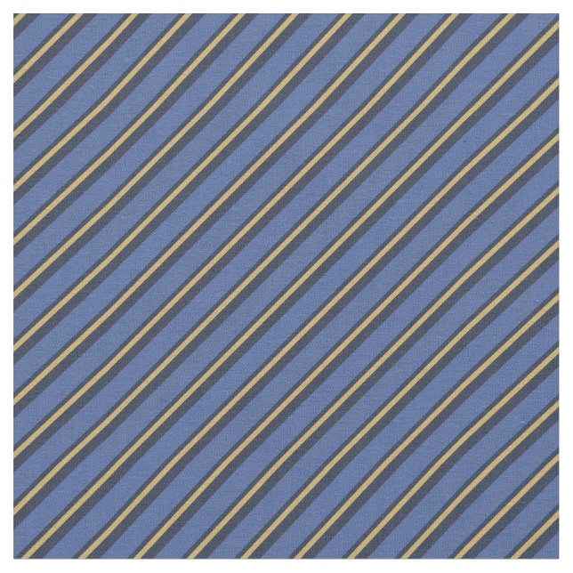 Tecido Blue & Gold Stripes (Detalhe)