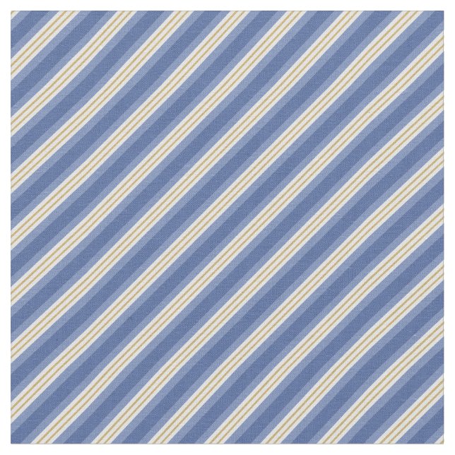 Tecido Blue & Gold Stripes (Detalhe)