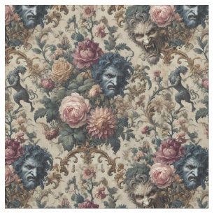 Tecido Blue Moon Grimoire - Azulejo Clássico Gótico