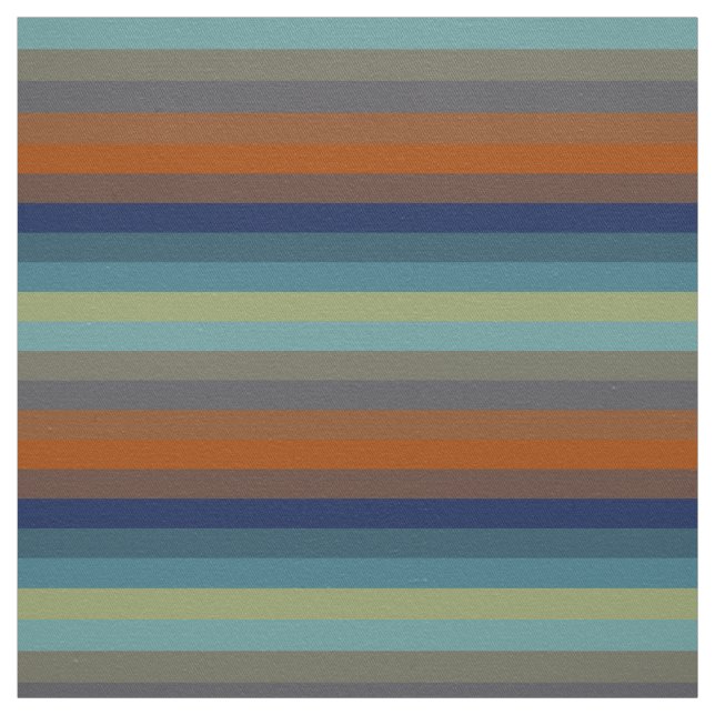 Tecido Blue, orange, green, yellow and gray stripes (Modelo)