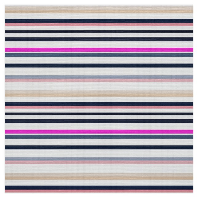 Tecido Blue Pink and Sand Stripes (Modelo)