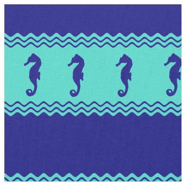 Tecido Blue Turquoise Costeira Stripes (Detalhe)