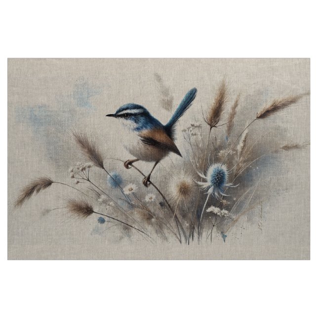 Tecido Blue Wren Linen (Jarda)