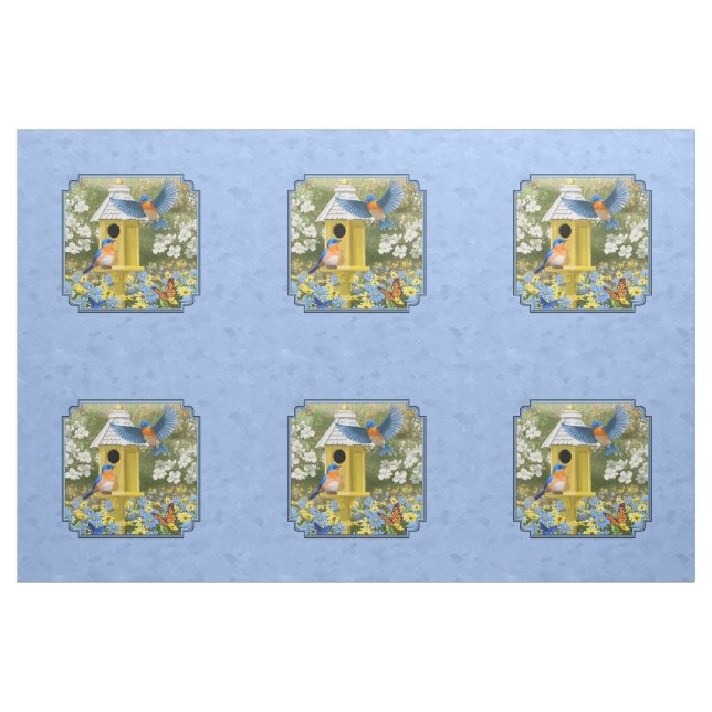 Tecido Bluebird e Travesseiro azul-de-granizo (Jarda)