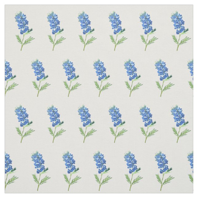 Tecido Bluebonnets Blue Floral Texas Wildflower patern (Modelo)