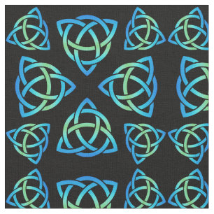 Tecido Blues Célticos de Triquetra e Verde a Preto