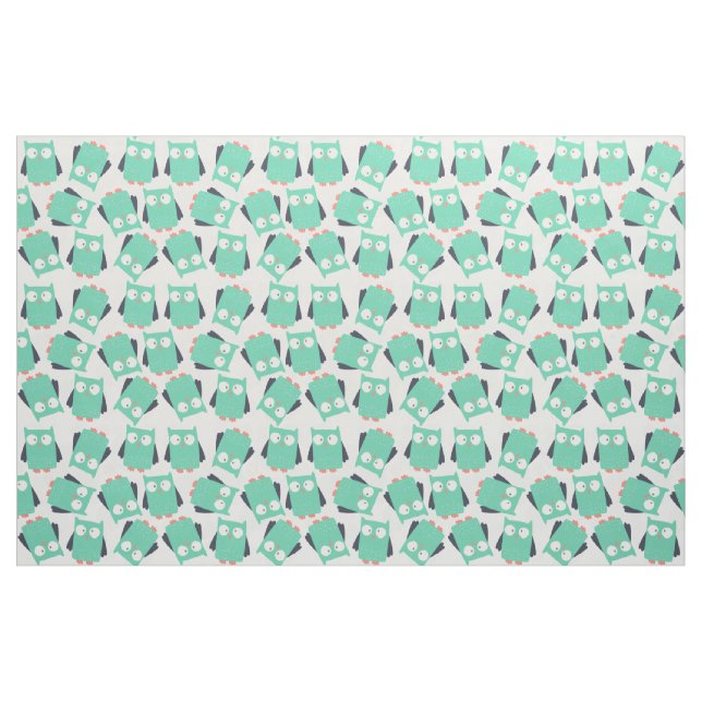 Tecido bobo de Corujas Teais (Fat Quarter)