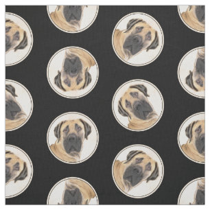 Tecido Boerboel Pintura Vermelha Mastiff Pet Art
