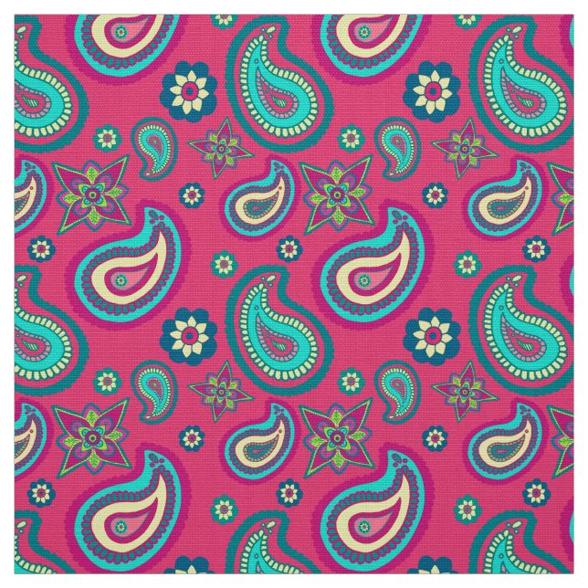 Tecido Bohemian Girly Pink Paisley Pattern (Modelo)
