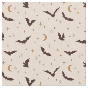 Tecido Boho Bats e Stars Halloween